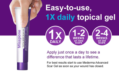 💙 TGA-Certified ✅Misspone® Scar Gel – Clinically Proven to Fade Surgical, Acne, Burn & Trauma Scars