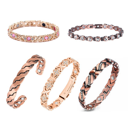 Copper Bracelets for Women. Pure Copper Magnetic Bracelet with 3800 Gauss Effective Magnets
