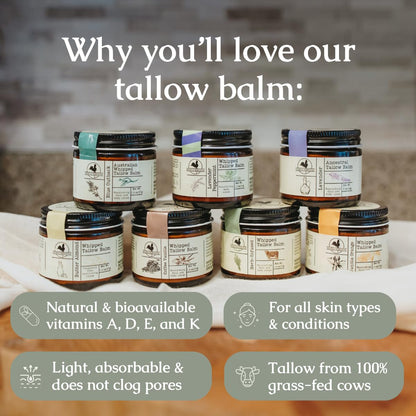 Handmade Whipped Tallow Balm - Cedarwood + Patchouli Organic Body Butter