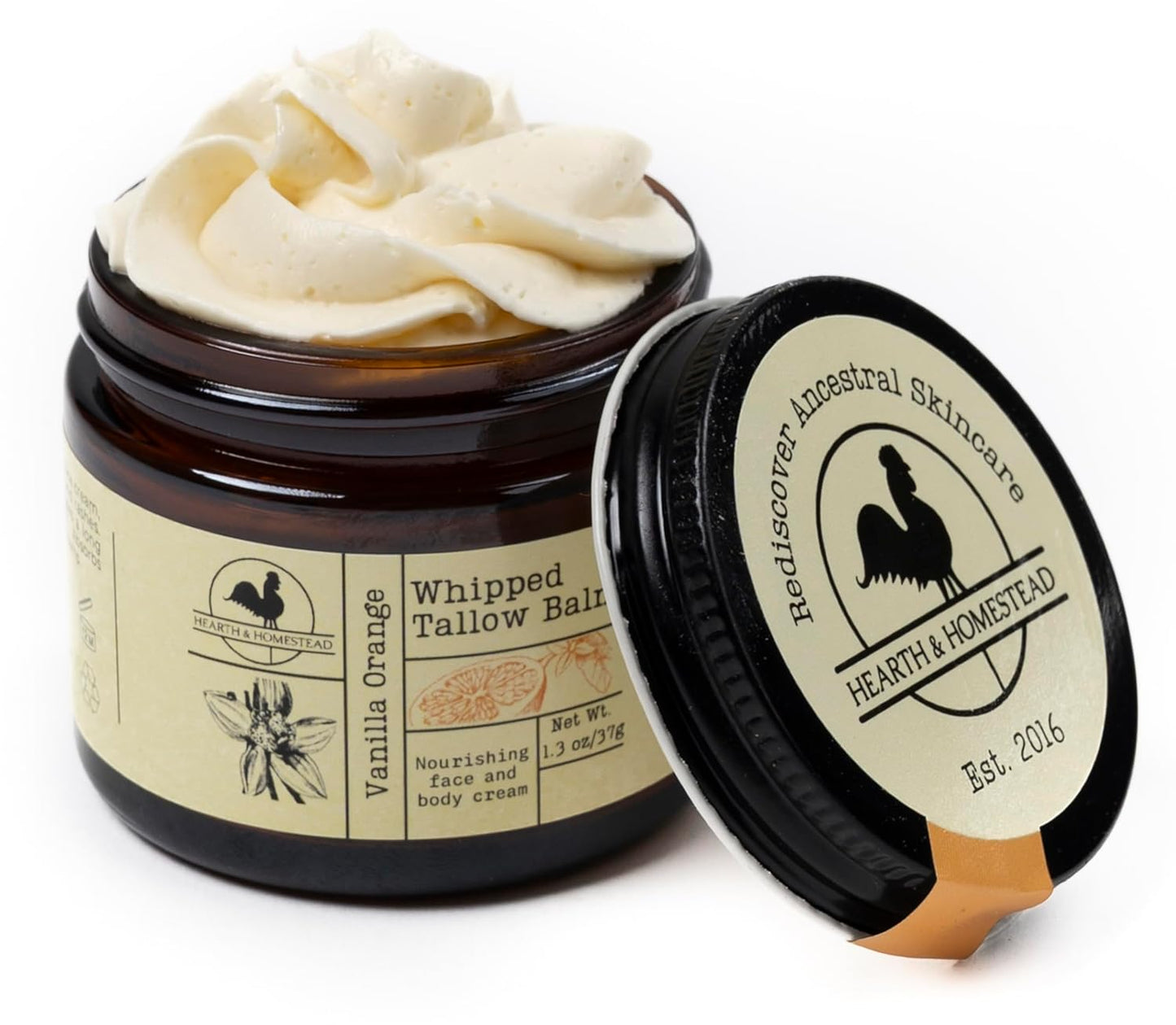 Handmade Whipped Tallow Balm - Cedarwood + Patchouli Organic Body Butter