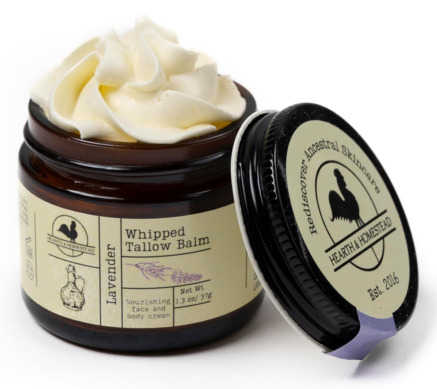 Handmade Whipped Tallow Balm - Cedarwood + Patchouli Organic Body Butter