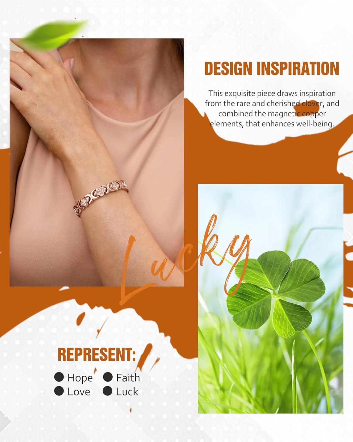 Copper Bracelets for Women. Pure Copper Magnetic Bracelet with 3800 Gauss Effective Magnets