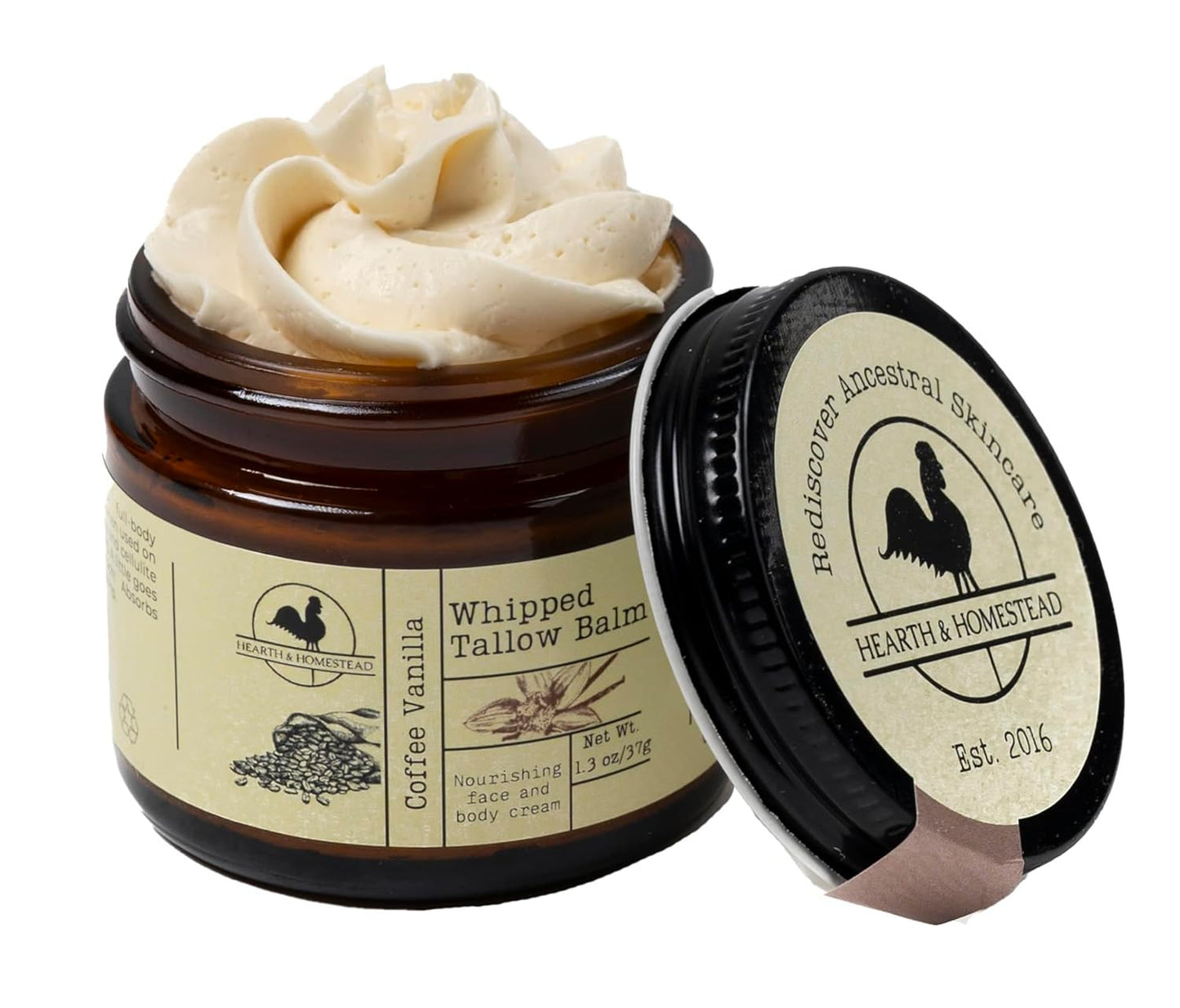 Handmade Whipped Tallow Balm - Cedarwood + Patchouli Organic Body Butter