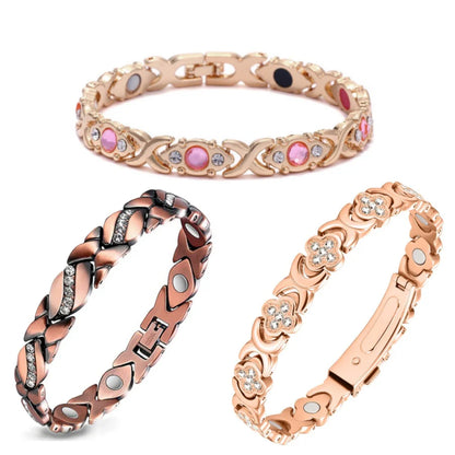 Copper Bracelets for Women. Pure Copper Magnetic Bracelet with 3800 Gauss Effective Magnets