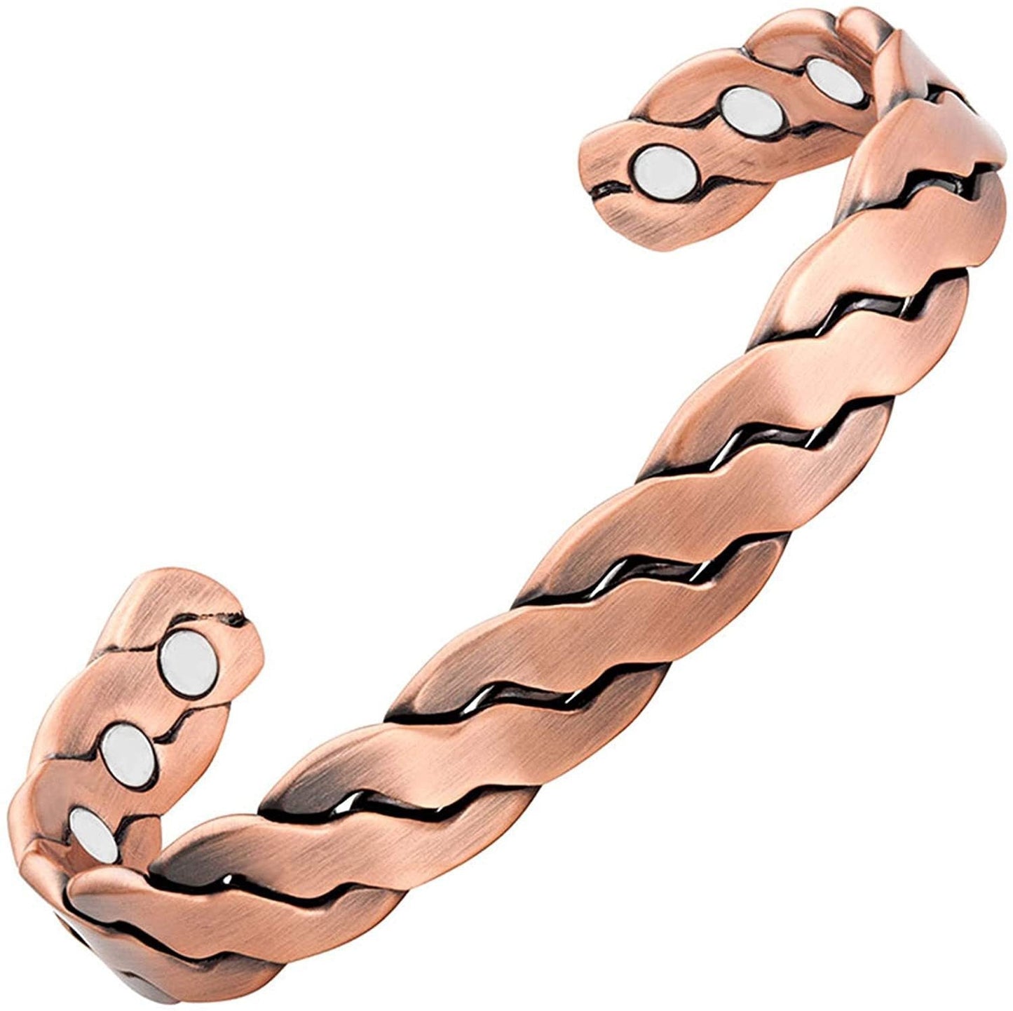 Copper Bracelets for Women. Pure Copper Magnetic Bracelet with 3800 Gauss Effective Magnets