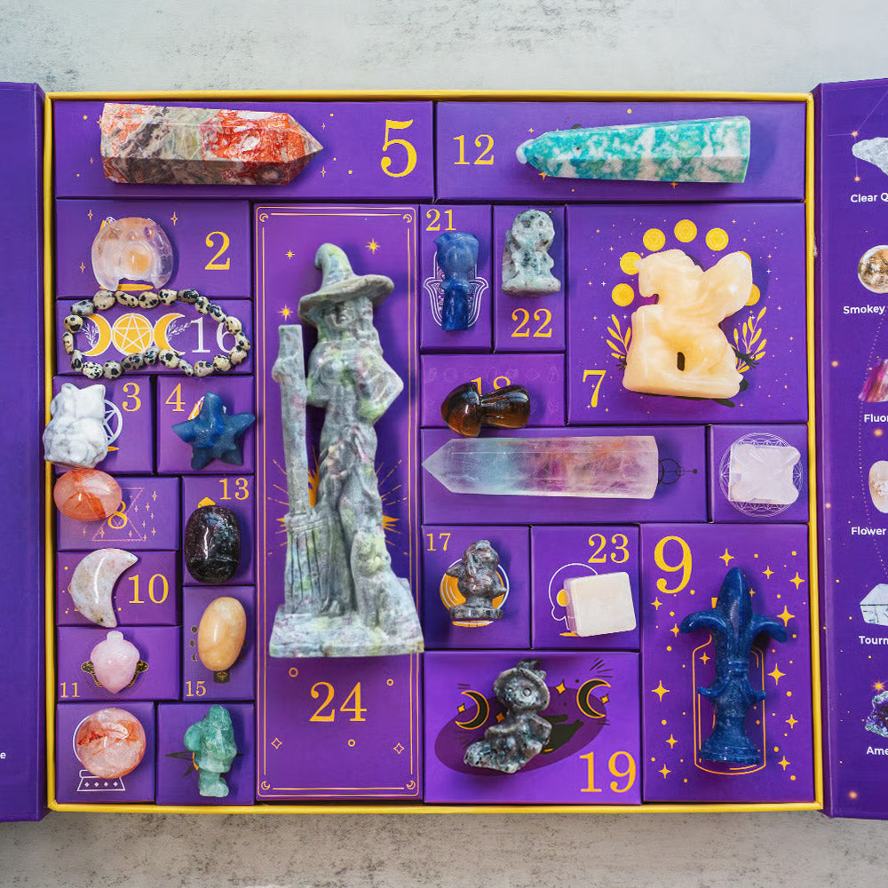 🔥2025 New Release 🎃Reiki Crystal Halloween Countdown Gift Box🔮The Magic of Healing and Energy Transfer!